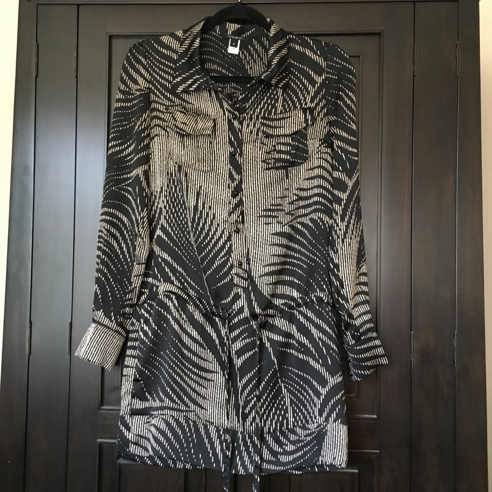 Nikibiki 3/4 Button Front Long Sleeve Dress